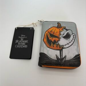 The Nightmare Before Christmas Jack Skellington Pumpkin Zip Wallet